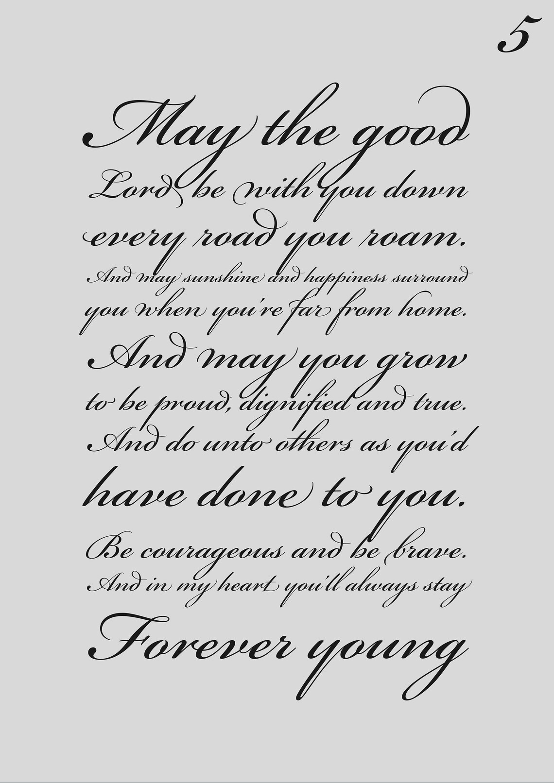 Forever Young Lyrics Print Rod Stewart Inspired Music | Etsy