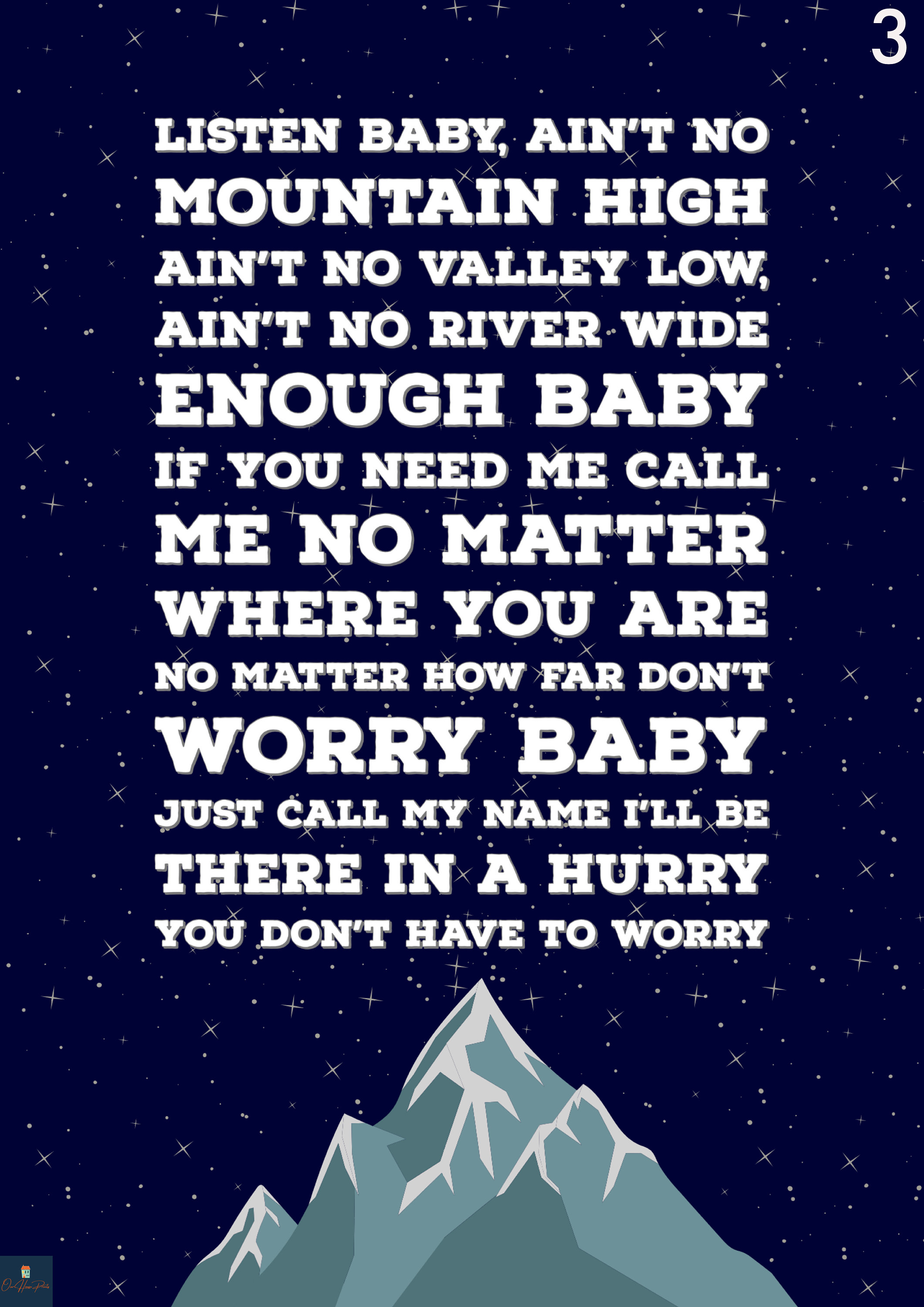 Marvin Gaye Ain T No Mountain High Enough Paroles Ain't No Mountain High Enough Lyrics Print Marvin Gaye | Etsy