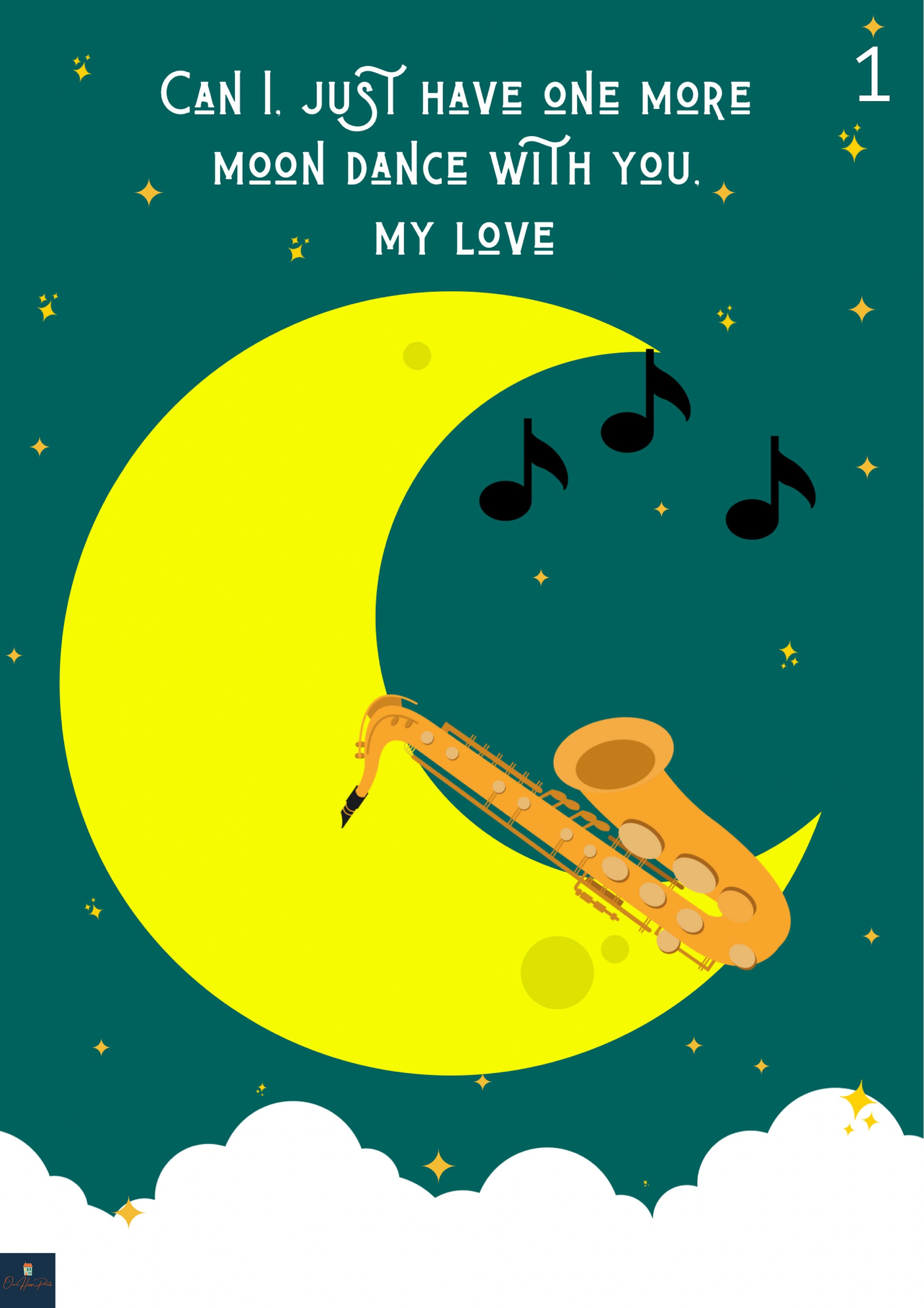 Moondance Lyrics Print van Morrison Rod Stewart Inspired Etsy