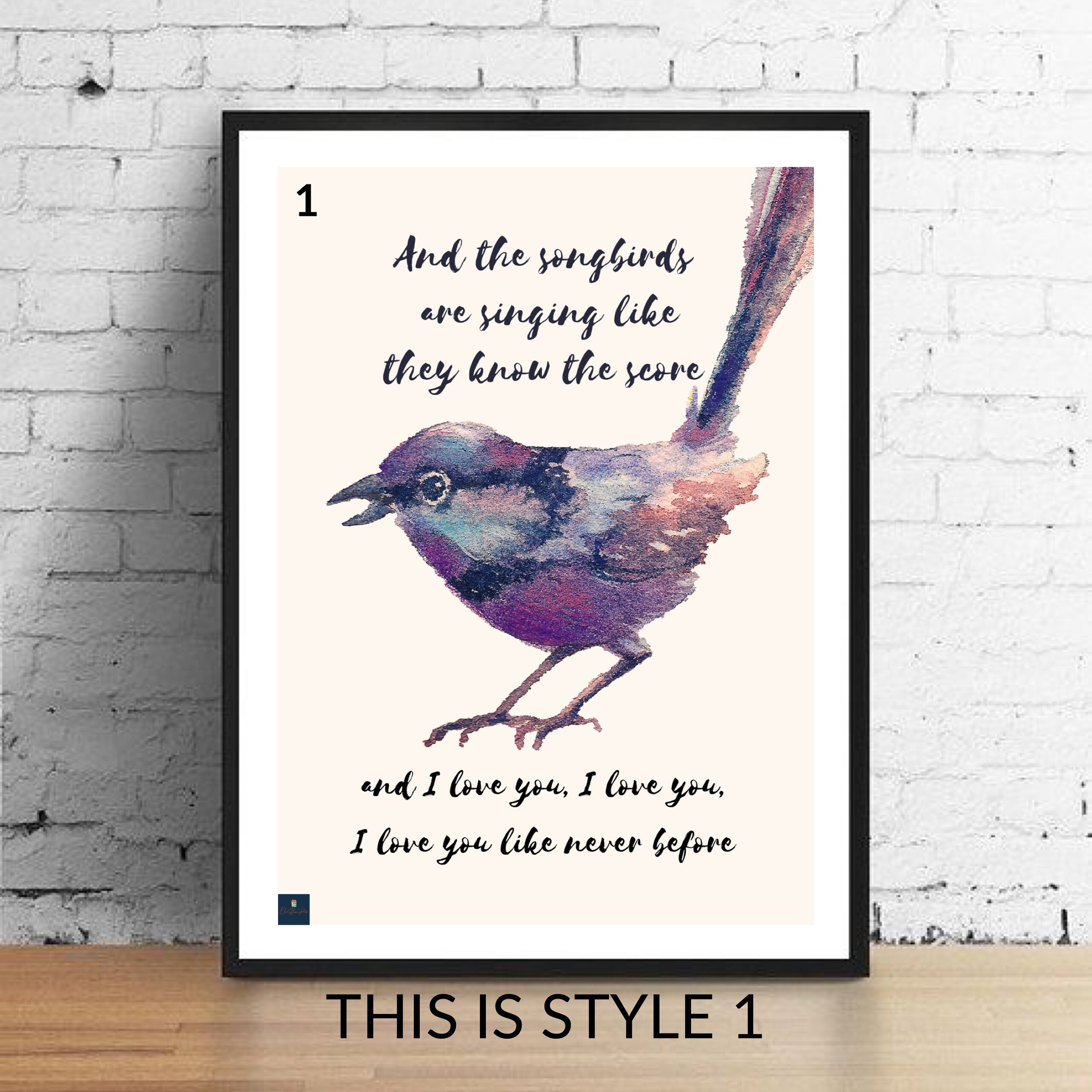 Songbird Lyrics Print Fleetwood Mac Eva Cassidy Inspired Etsy UK