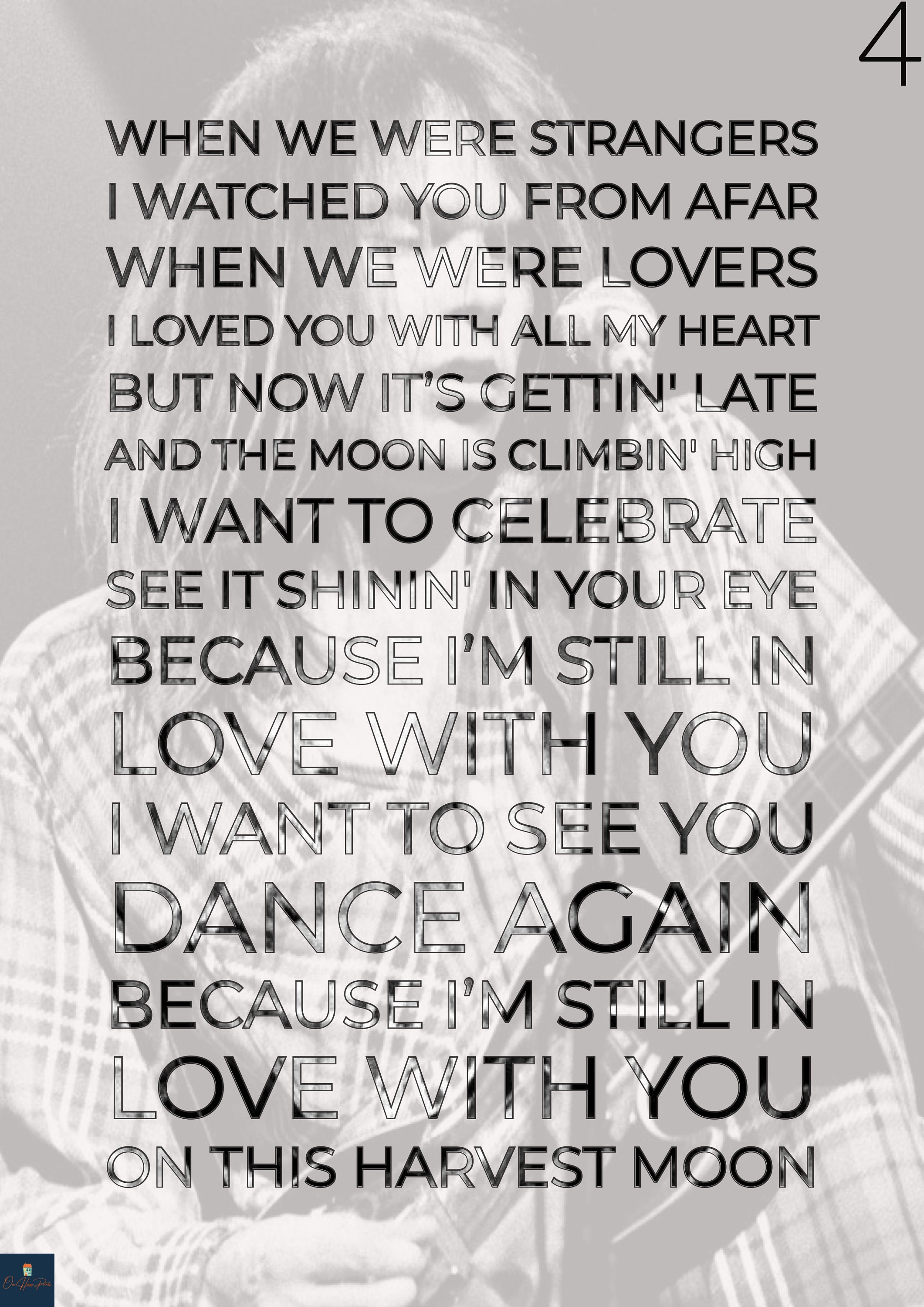 Harvest Moon Lyrics Print Neil Young Inspired Music Poster. Etsy