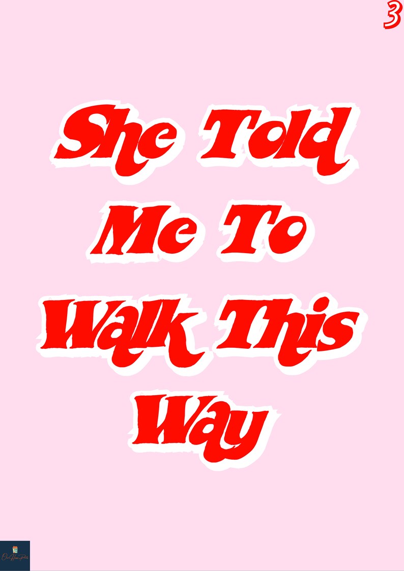 Walk This Way Lyrics Print Run DMC Aerosmith Inspired Music Etsy Walk This Way Lyrics Print Run DMC Aerosmith Inspired Music Etsy