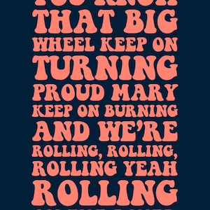 Proud Mary Lyrics Printable