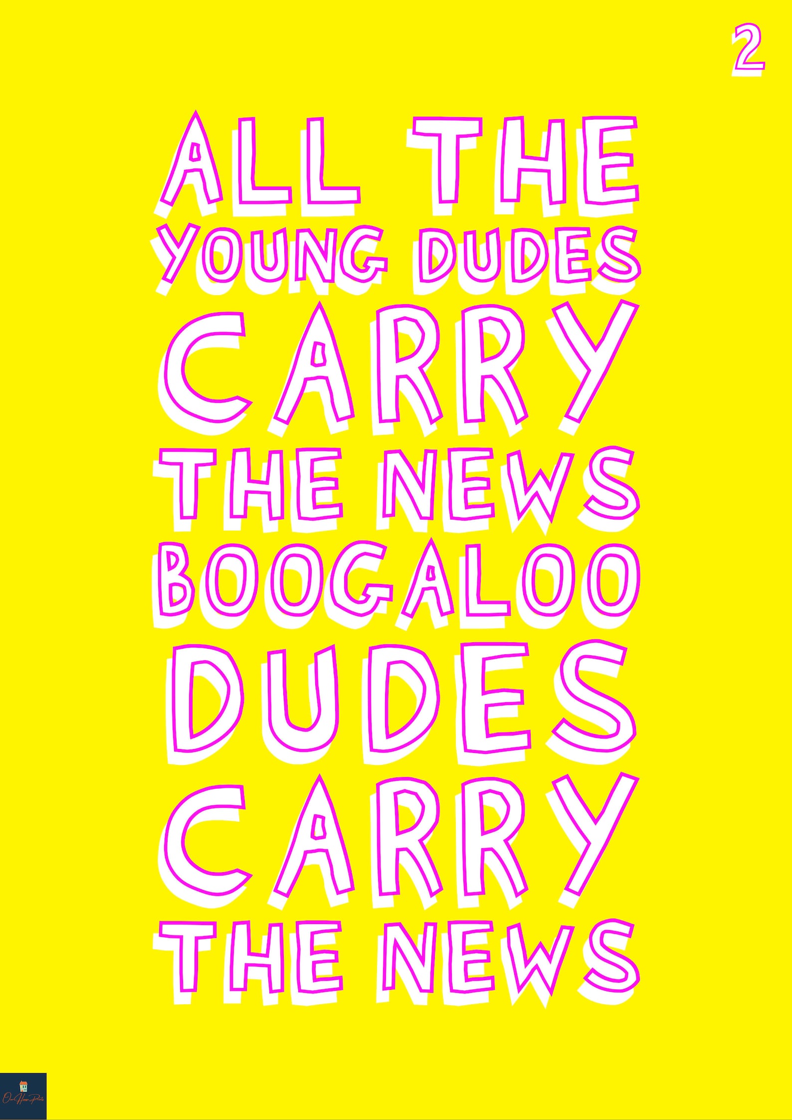 All the Young Dudes Lyrics Print David Bowie Mott the Hoople Etsy UK