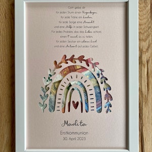 Personalized money gift “Rainbow” for 1st Holy Communion, confirmation, baptism or youth consecration