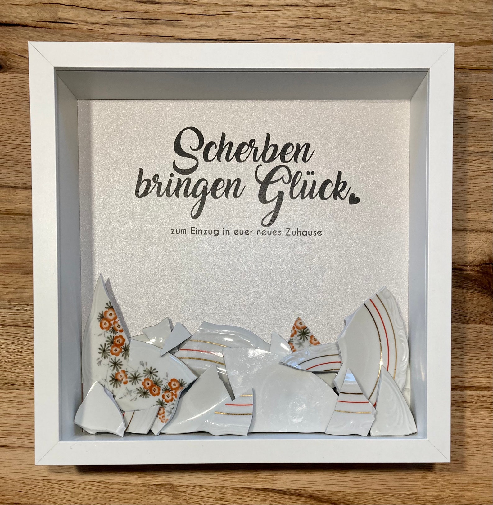 Personalisierbares Scherbenbild Scherben bringen Glück Etsy