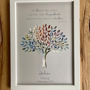 Personalized cash gift “Tree” for 1st Holy Communion, confirmation, baptism or youth consecration