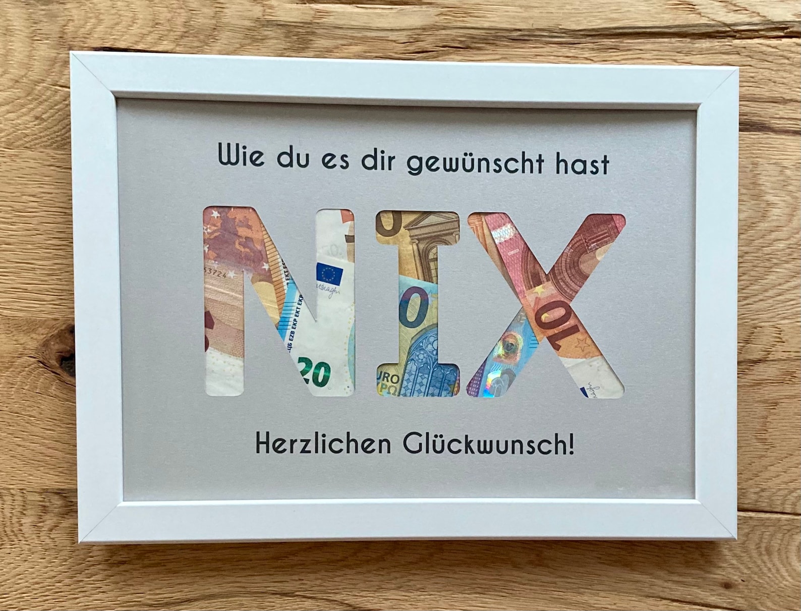 Personalisiertes Geldgeschenk NIX zum Geburtstag für Leute Etsy.de
