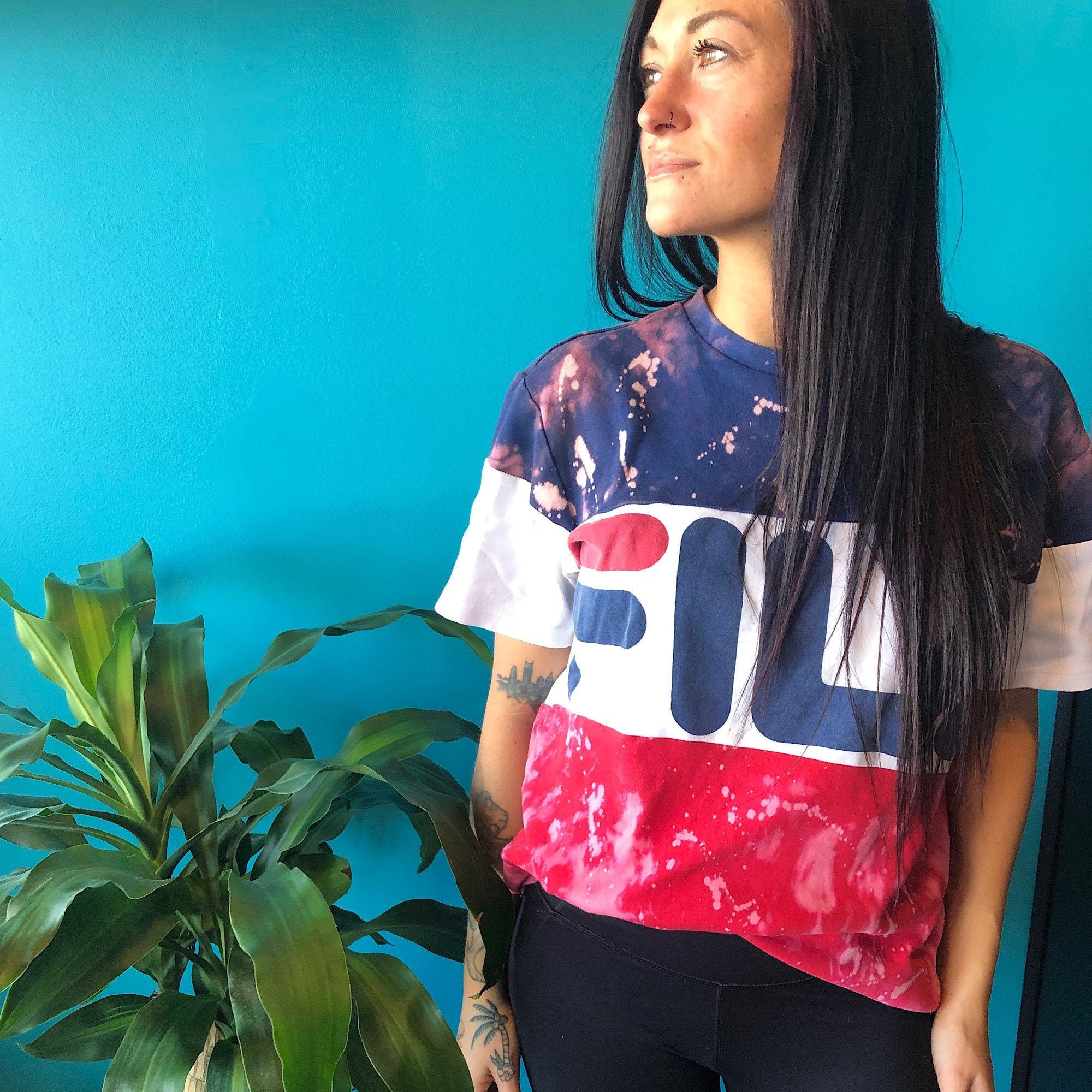 VINTAGE FILA SHIRT Rare Find Acid Wash 