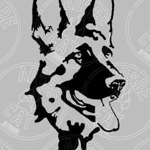 Pastor alemán #1 Perro policía, GSD, diseño digital para vinilo / transferencia de calor, . SVG .PNG