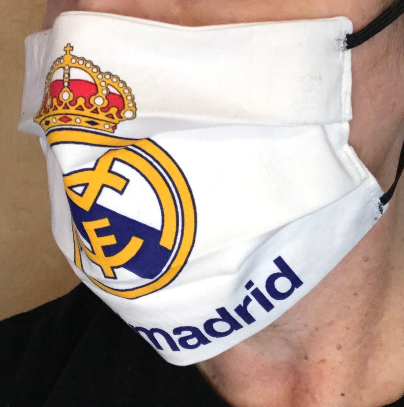 Real Madrid Face Mask Double layer 100% cotton handmade | Etsy