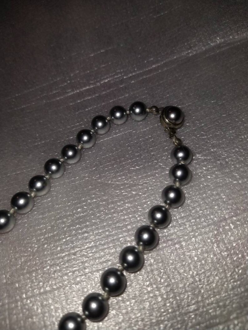 Vintage 16 Silver Bead Necklace