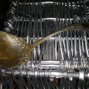 Antique Rogers Nickel Silver Serving Spoon- Patent 1911