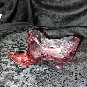 Fenton Amythyst Glass Slipper/Shoe