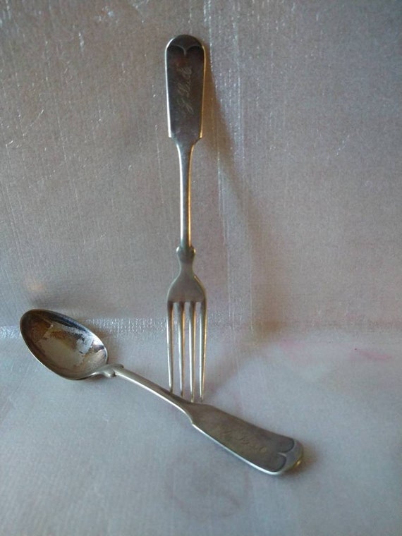 Rogers Bro 1847 A1 Fork Knife Spoon Set Etsy