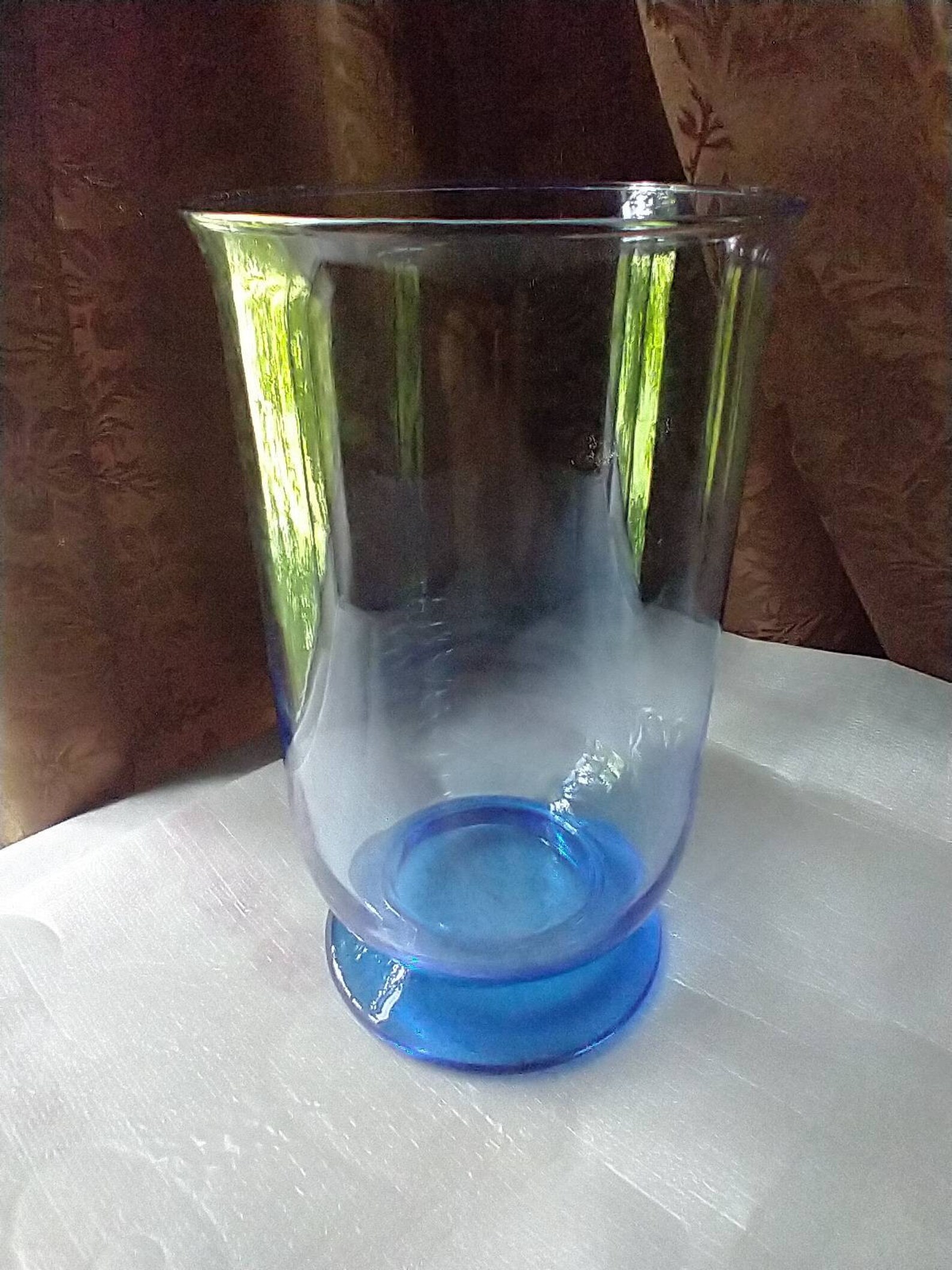 Translucent Blue Hurricane Candle Holder Etsy
