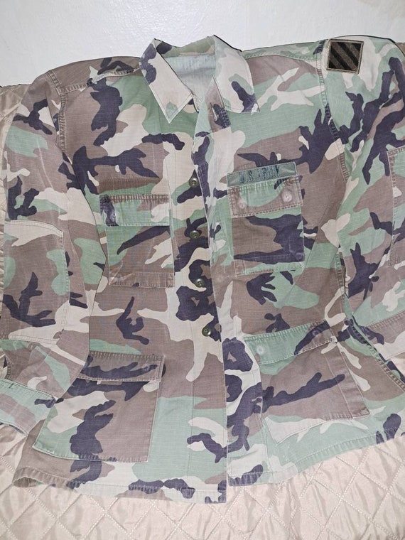 Military Issue Woodland Camouflage Jacket Lg-Long - image 1