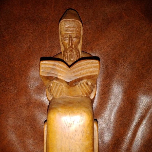 5 1/2" Carved Wooden Monk/Friar Figurine