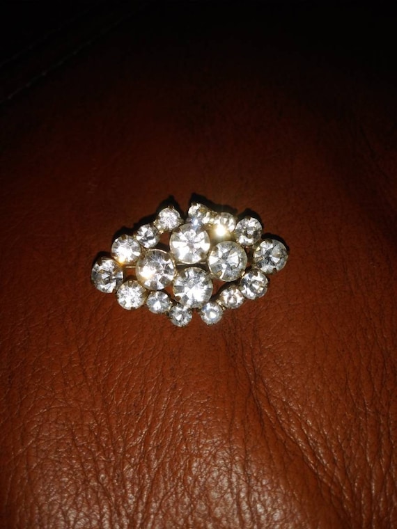 Vintage Austria Signed Rhinestone Brooch