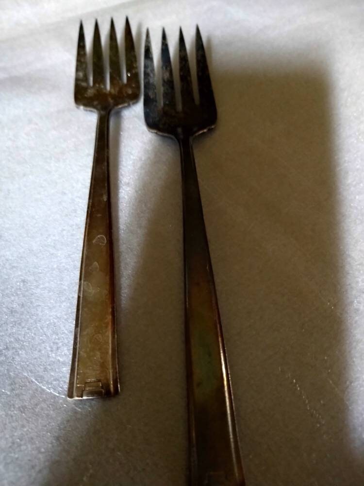 Oneida LTD Silversmiths Triple 8.5 Serving Forks Etsy.de