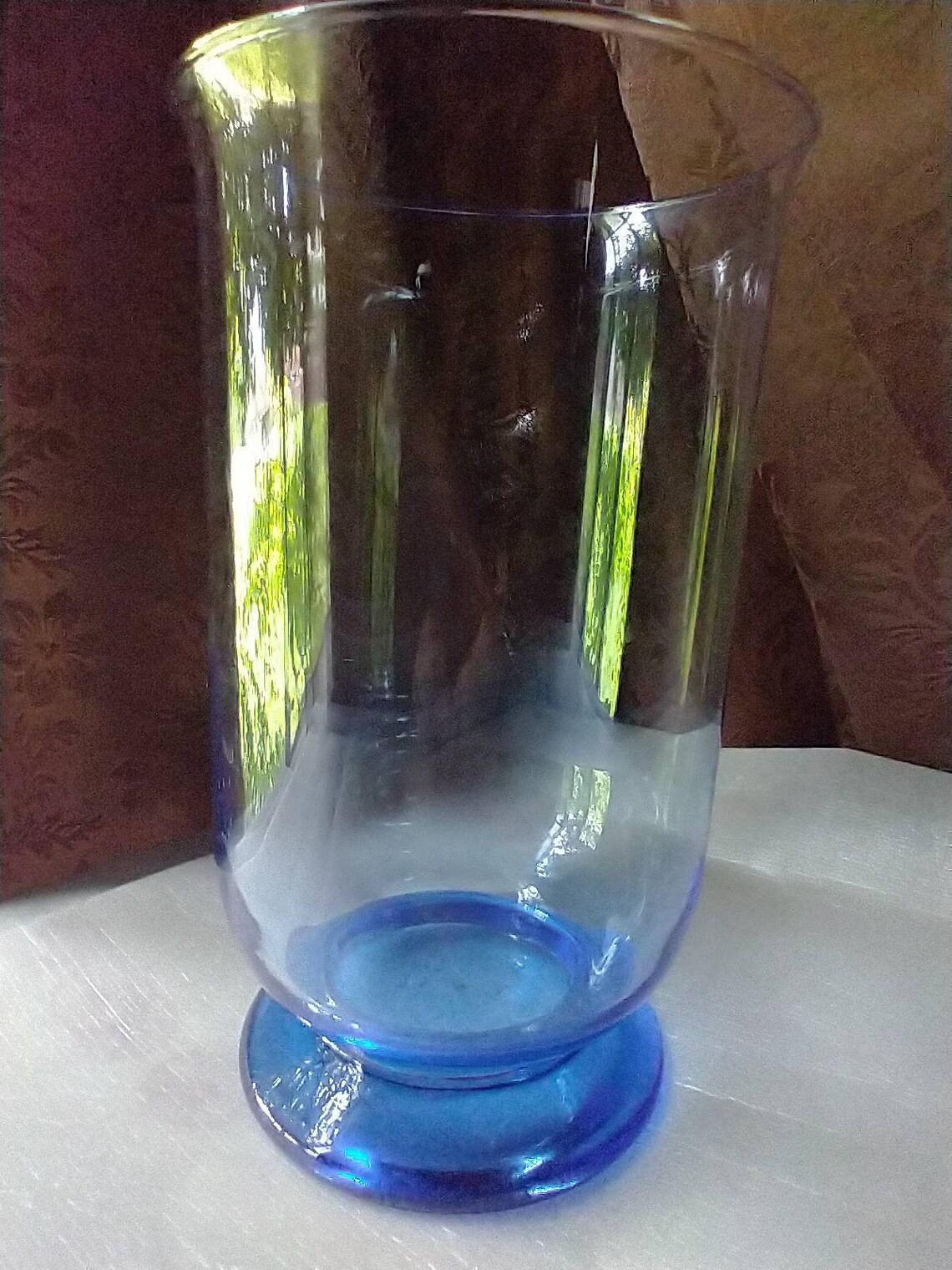 Translucent Blue Hurricane Candle Holder Etsy