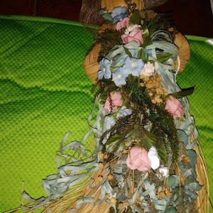 15&quot; Primitive Hat Adorned Straw Doll