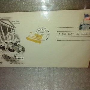 1971 White House 1st Day of Issue 8 Cent Stamp & Envelope