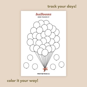 Feuille d'autocollants ballons MOOD TRACKER KIT, autocollants mignons pour agenda, autocollants décoratifs fonctionnels Bullet Journal,