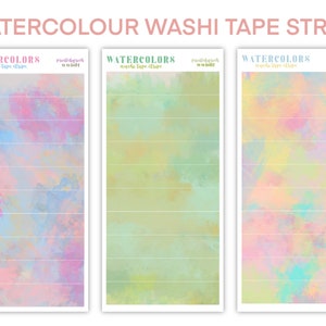 Feuilles d'autocollants adhésifs Washi, aquarelles, autocollants pour agenda, autocollants amovibles, Stickers Bullet Journal, autocollants pour agenda,