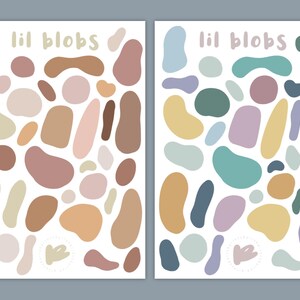 Feuille d'autocollants neutres et pastels LIL BLOBS, autocollants pour agenda, feuille d'autocollants cercle, autocollants pour Bullet Journal, autocollants hebdomadaires,