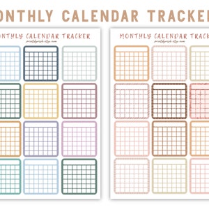 Bullet Journal Stamp. Monday Start Monthly Habit Tracker. Monthly Calendar  Stamp. Planner Calendar Stamp. Bujo Stamp. Habit Tracker. 
