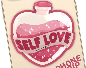 Self Love Potion Phone Holder, Phone Grip, Phone Accessories, Epoxy Phone Grip