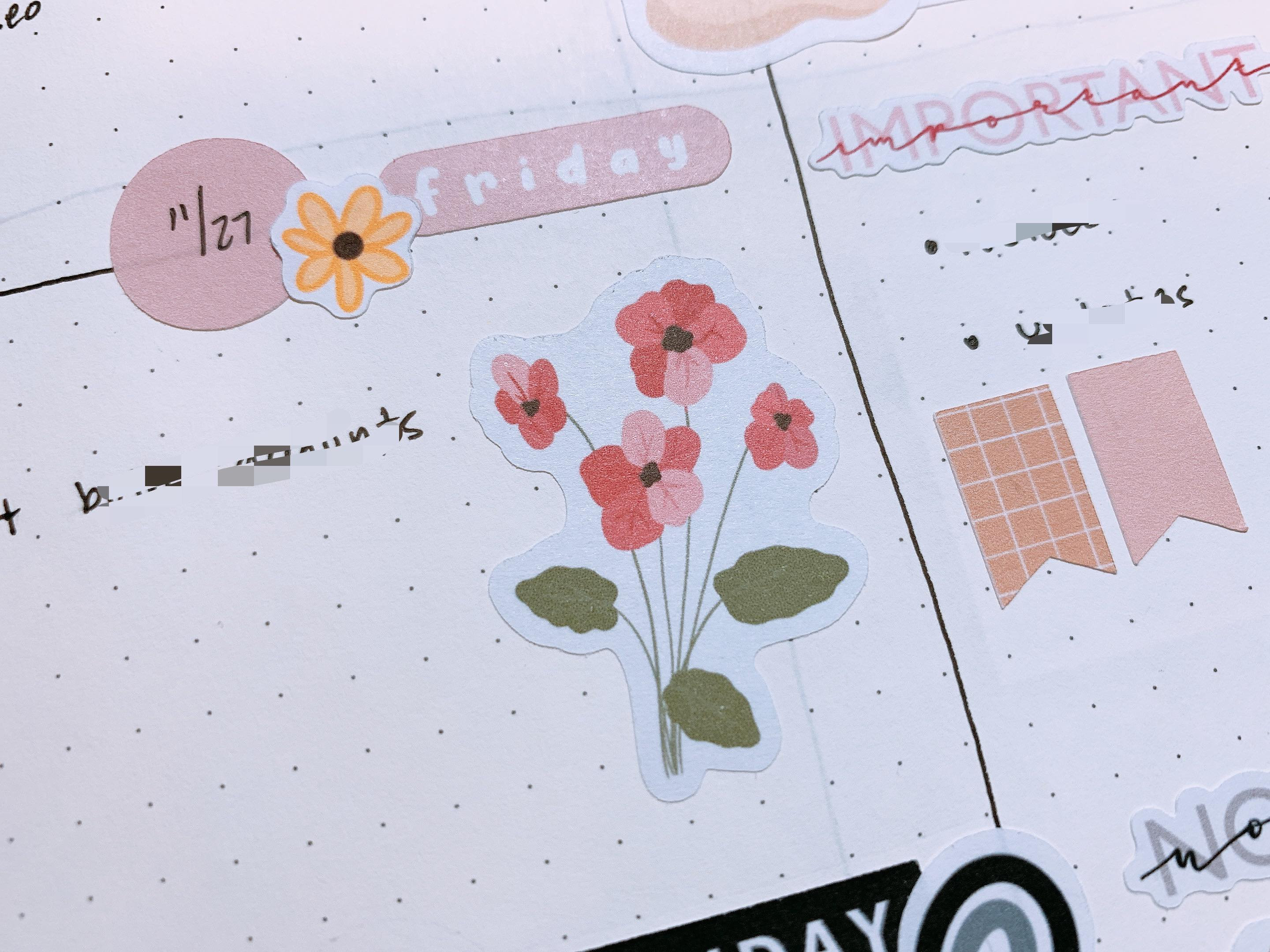 flower floral sticker sheet cute planner aesthetic stickers etsy
