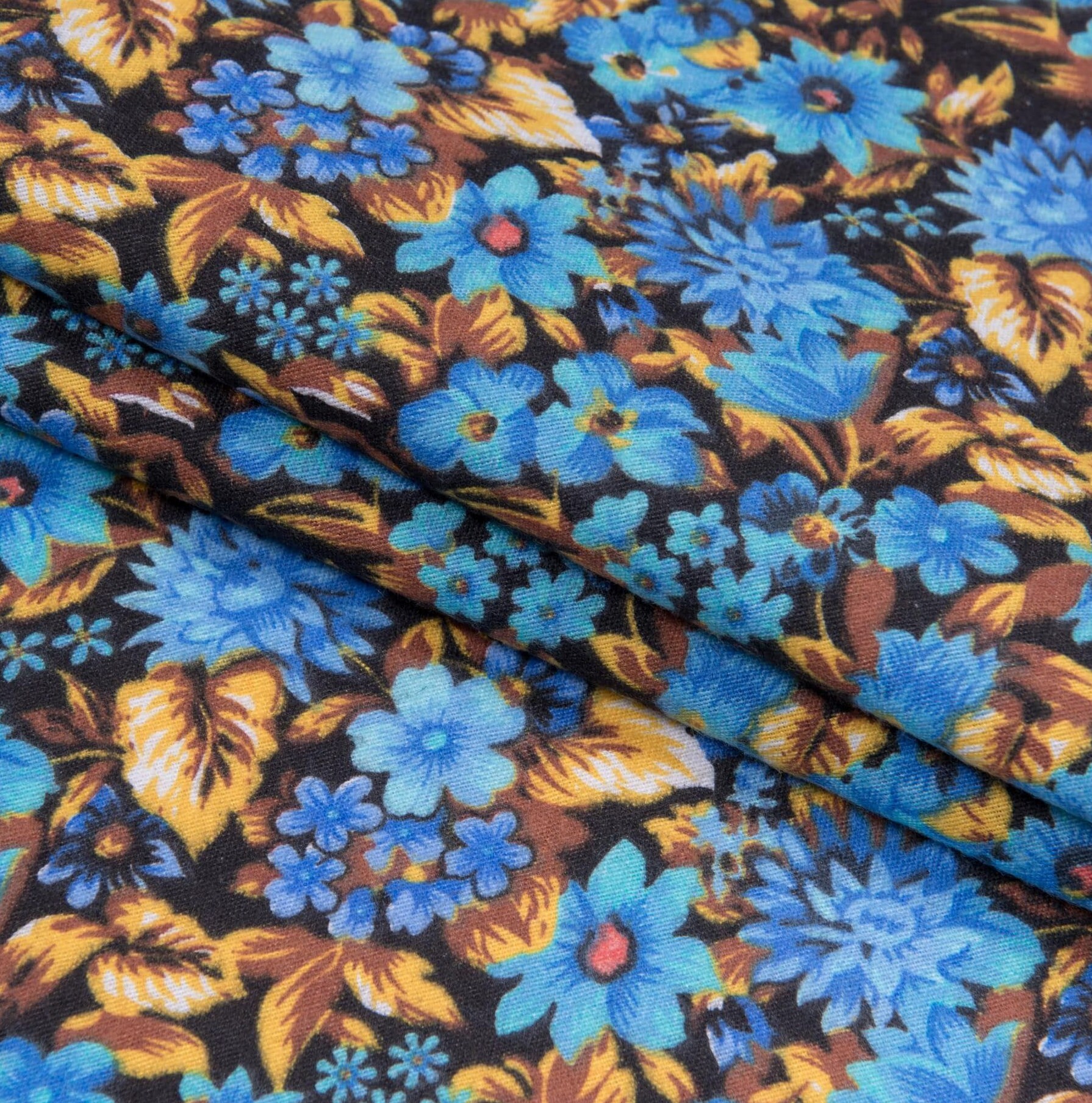 Floral Flannel Fabric for Clothing Quilting Crafting Etsy