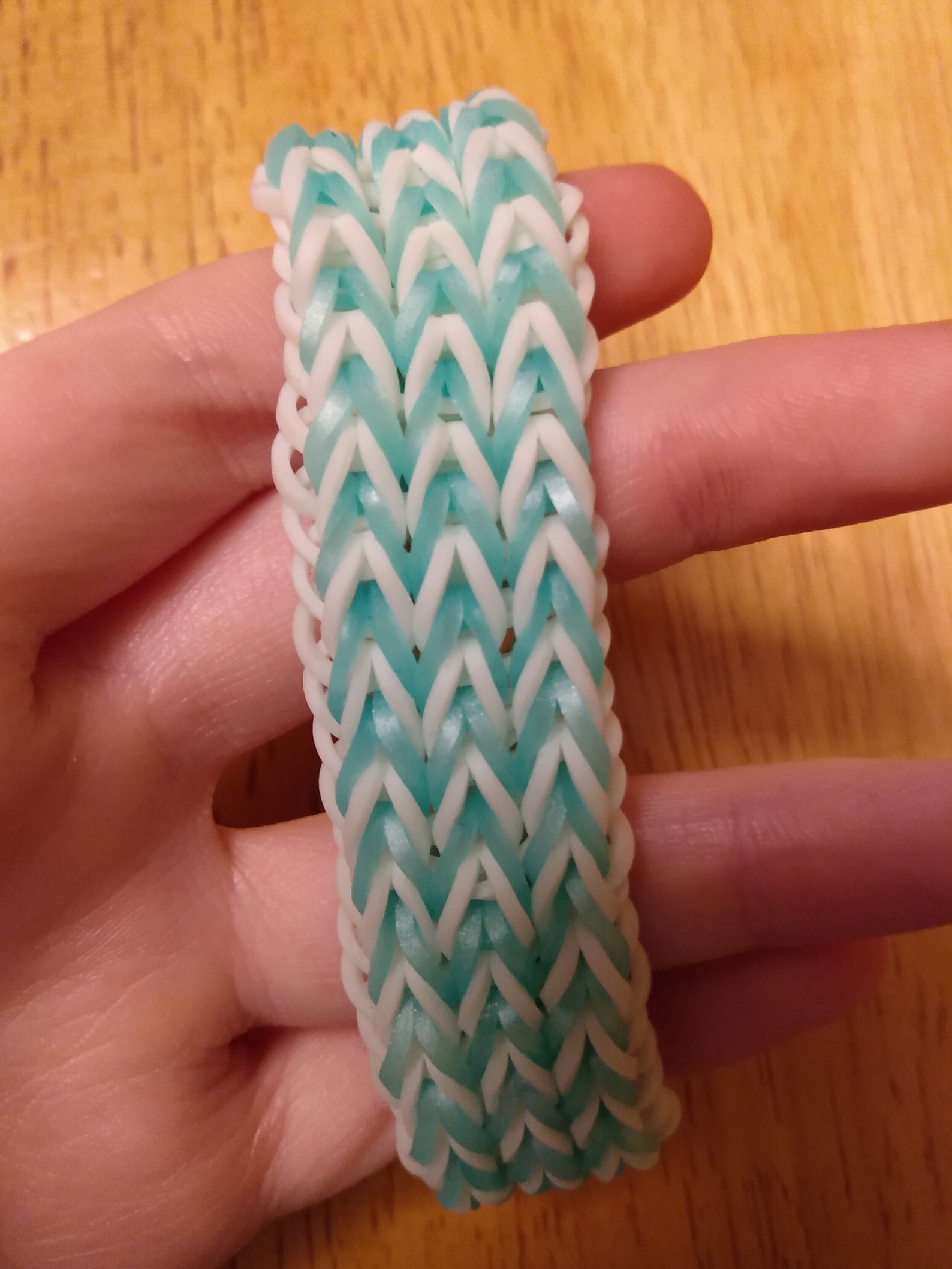 Triple Fishtail Rainbow Loom Bracelet Etsy