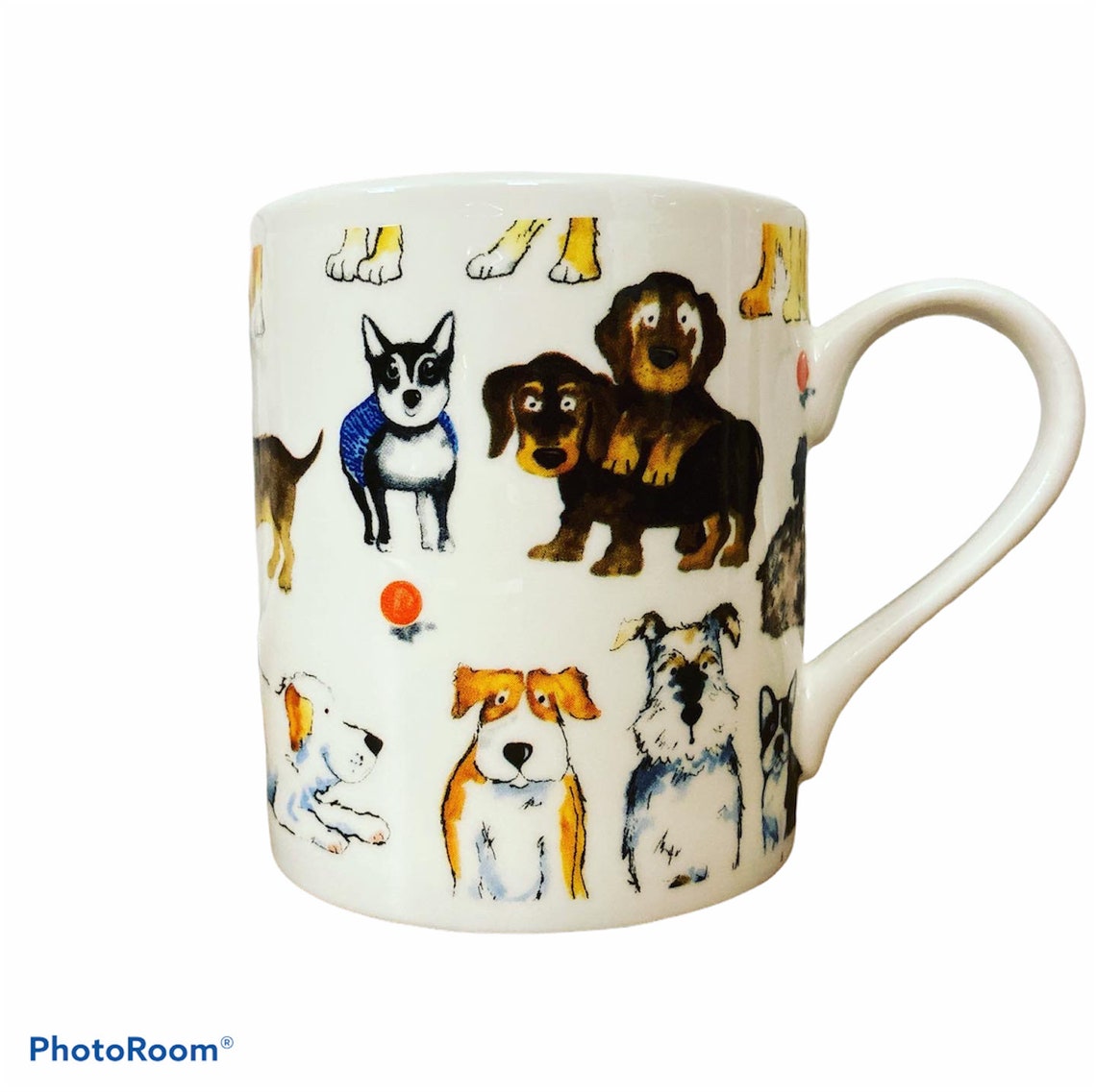 Dog & Puppy Fine Bone China set of 4 mugs Etsy