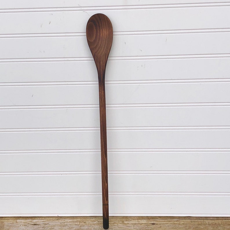 Charred Wood Long Spoon - Wooden Spoon - Hardwood - Kitchen Utensils - Cooking Utensils - Housewarming Gift - Gifts for Cooks Dark Ember
