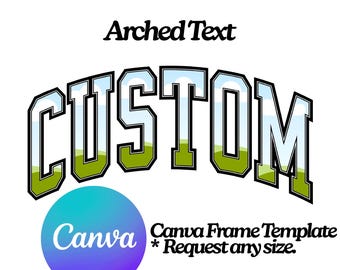 Molduras de texto arqueadas personalizadas da Canva