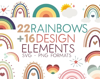 Download Retro Rainbow Svg Etsy