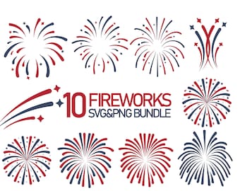 Vuurwerk svg illustraties, Vuurwerk png, Vierde juli svg, Onafhankelijkheidsdag svg