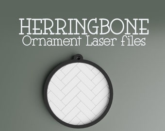 Herringbone ornament svg, Christmas ornament laser svg, Glowforge svg
