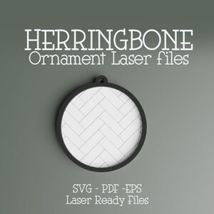 Herringbone ornament svg, Christmas ornament laser svg, Glowforge svg