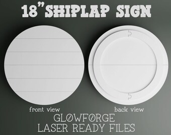 Round shiplap laser svg, Glowforge shiplap sign, Farmhouse sign backing svg