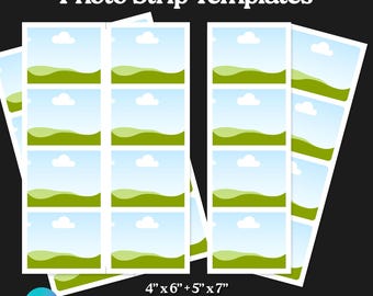 Photo strip Template, DIY Photo booth Strip, Canva Frames