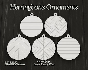 Herringbone Ornament svg, Christmas Ornament bundle