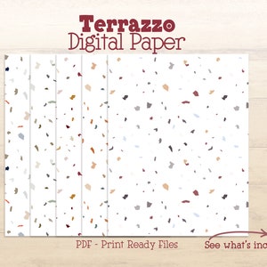 Papier numérique Terrazzo, motif Terrazzo imprimable