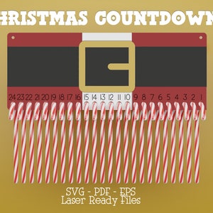 Christmas Countdown laser svg, Days til Christmas svg, Christmas laser file