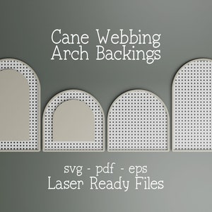 Cane Webbing backer svg, Rattan webbing laser file, Arch backing svg
