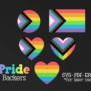Pride Flag Backer svg, Pride Month laser svg, Pride laser file