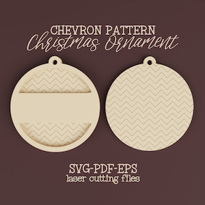 Chevron Christmas ornament svg, Christmas laser svg file